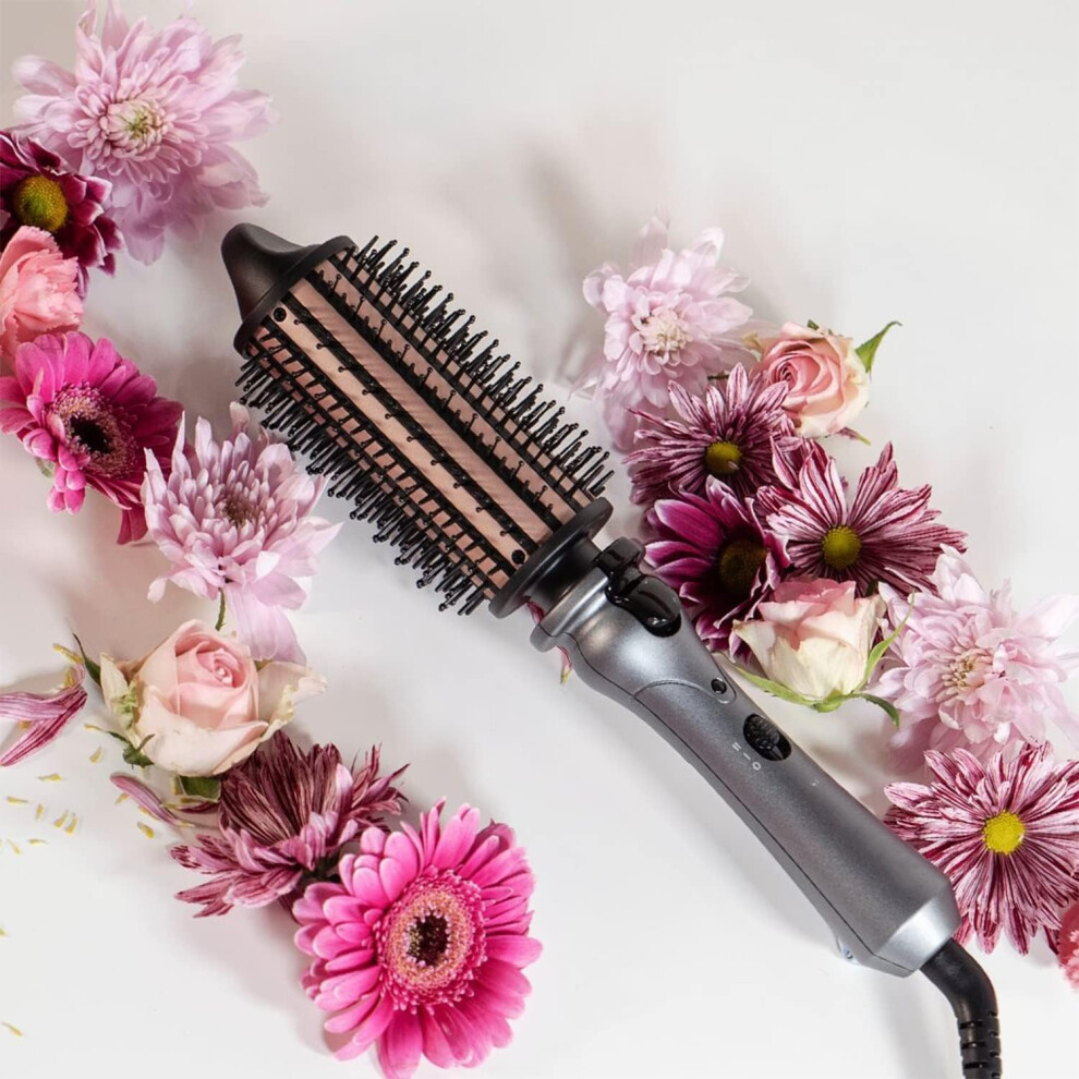 remington-keratin-protect-heated-45mm-barrel-hot-hair-brush---styling-appliance-creates-volume---cur--keratin-protect-heated-hot-hair-brush-for-volume--body--bounce-and-blow-dry-style-curls--45mm-mixed-bristle-brush--keratin---almond-oil-infused