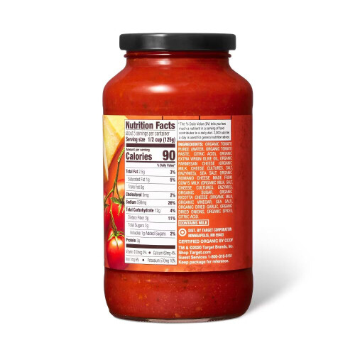 Good & Gather Organic Three Cheese Pasta Sauce 24oz 2