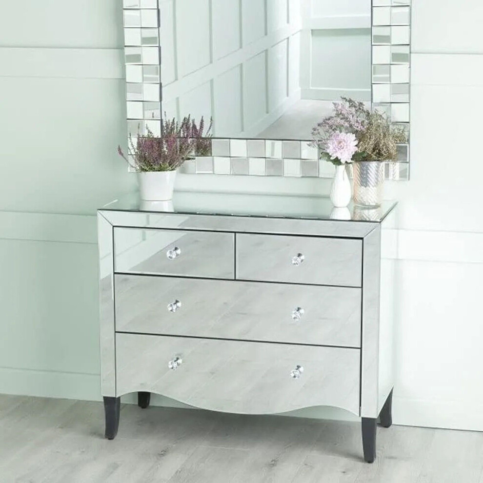 Venetian Mirrored 2+2 Drawer Chest