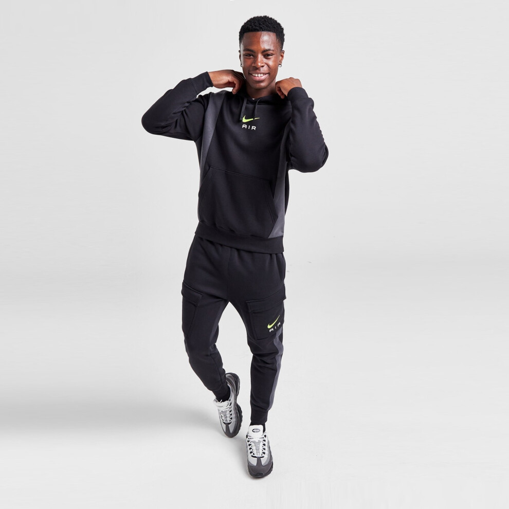 (Black, S) Nike Air Mens Contrast Panel Tracksuit Set