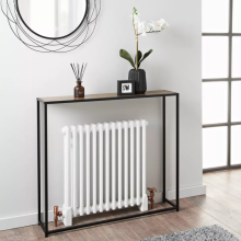 Rustic Radiator Console Table - Freestanding Side Table for Hallway
