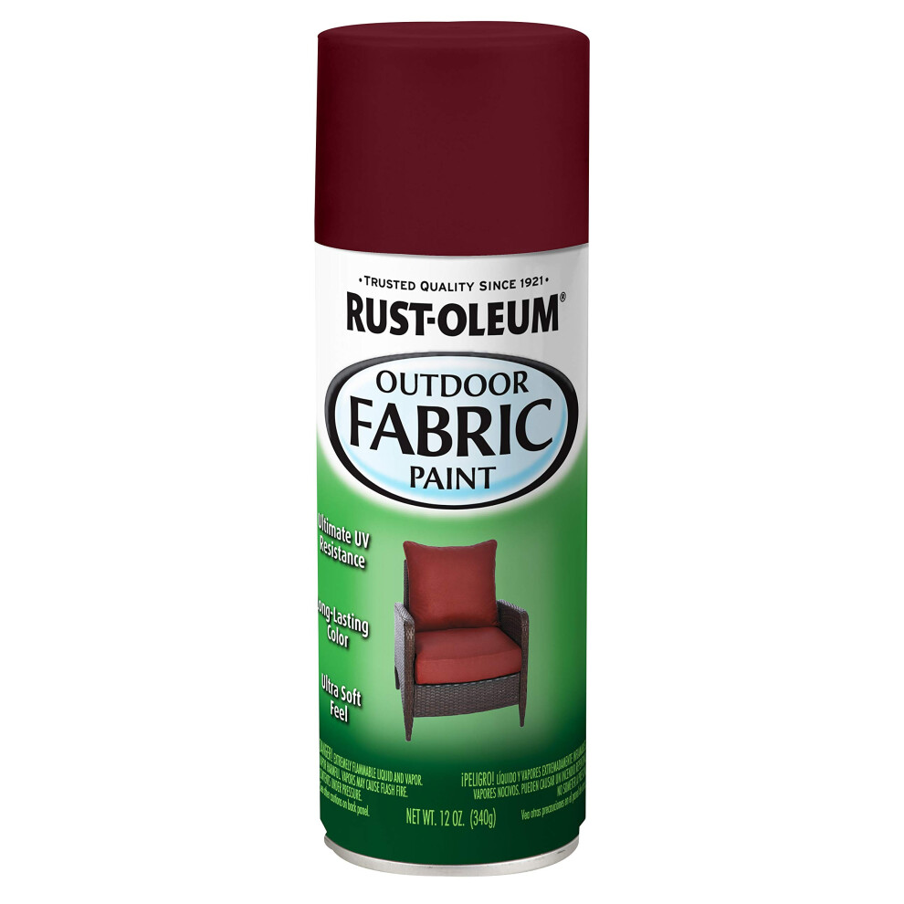 RustOleum 358831 Outdoor Fabric Spray Paint  Dark Red  12 oz Pack of 1