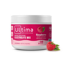 Ultima Replenisher Raspberry Electrolyte Powder New Formula 30 Serving Canister Net Wt34 OZ96 g