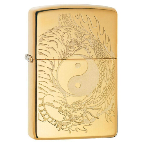 Zippo Zippo Tiger and Dragon Design Pocket Lighter, One Size