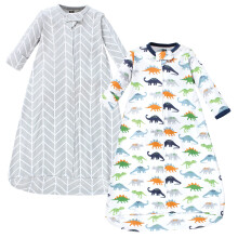 Hudson Baby Sacco Pigiama Neonato Unisex in Cotone a Maniche Lunghe, Dinosauri, 12-18 Mesi