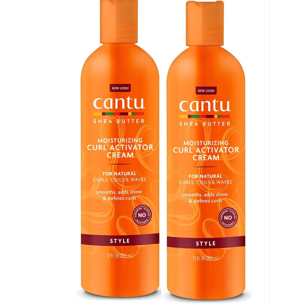 Cantu Shea Butter Moisturizing Curl Activator Cream 2 Pack of 12 Oz