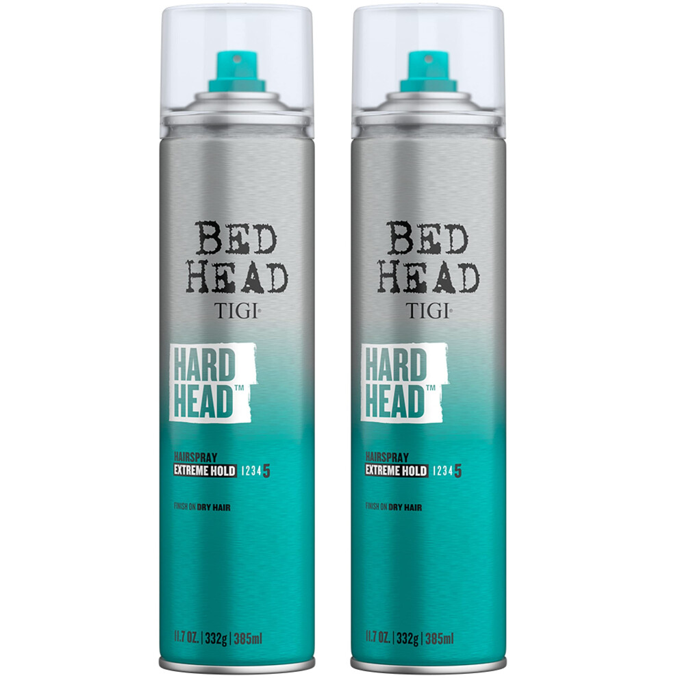 Tigi Bed Head Hard Head Extra Strong Hold Hairspray 106 Oz Pack Of 2