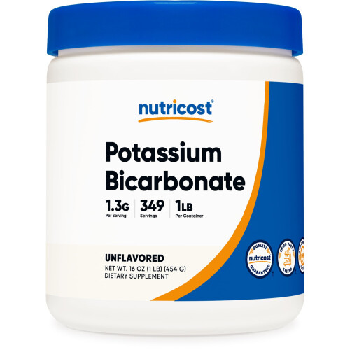 Nutricost, Bicarbonate de Potassium, Non Aromatisé, 16 oz (454 g)