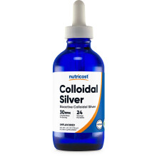 Nutricost, Kolloidales Silber, Naturbelassen, 30 PPM, 4 fl oz (118 ml)