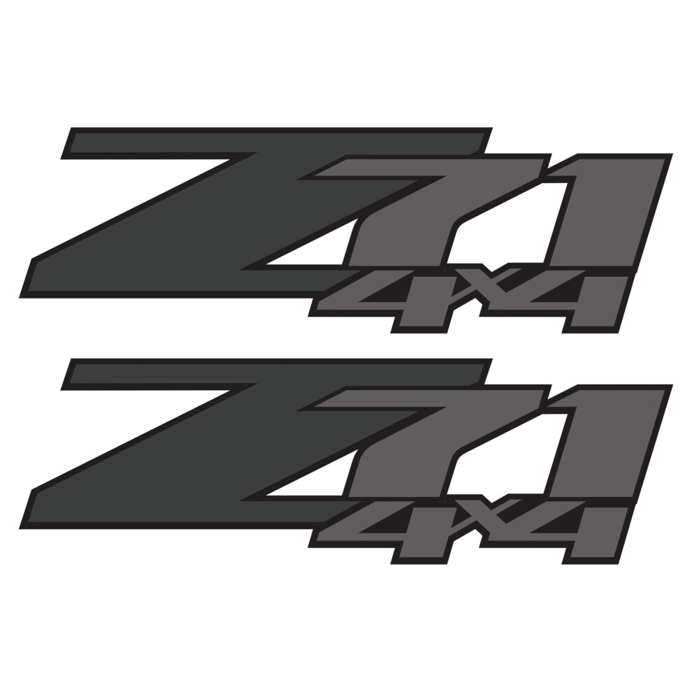 z71 4x4 Decals  Bedside Sticker for Chevy Truck 20072013 1500 2500 HD Premium Series Black  Gray Metallic Finish