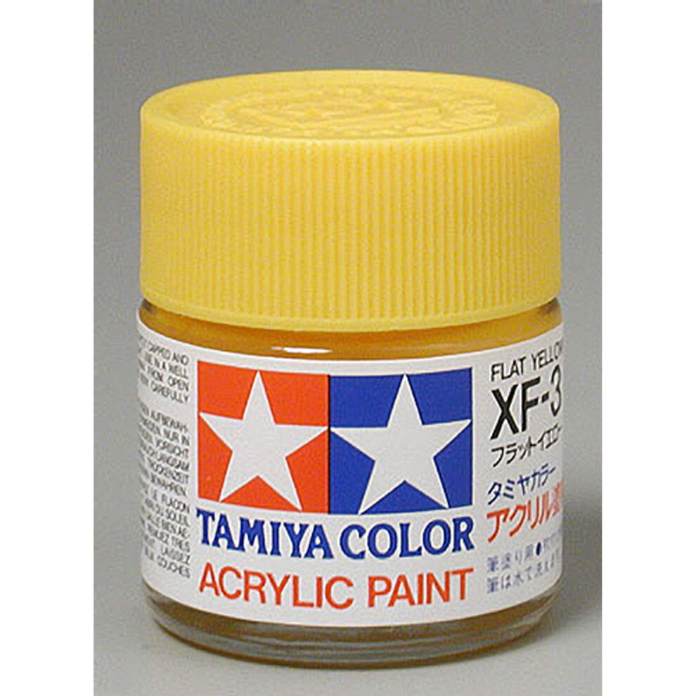 Tamiya America  Inc Acrylic XF3 Flat  Yellow  TAM81303 1 Count Pack of 1