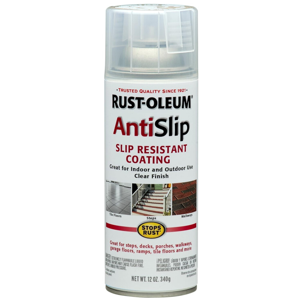 RustOleum 271455 Stops Rust AntiSlip Spray  12 oz  Matte finish  Clear