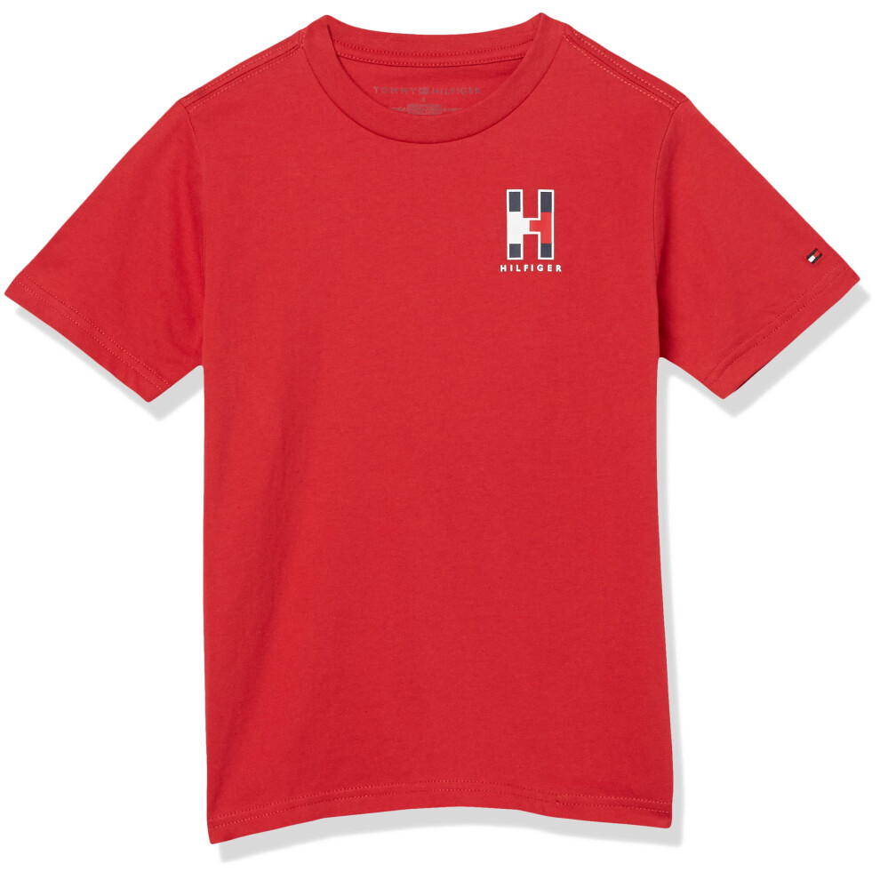 Tommy Hilfiger Boys Short Sleeve Matt H Crew Neck TShirt  Scarlet Sage  6