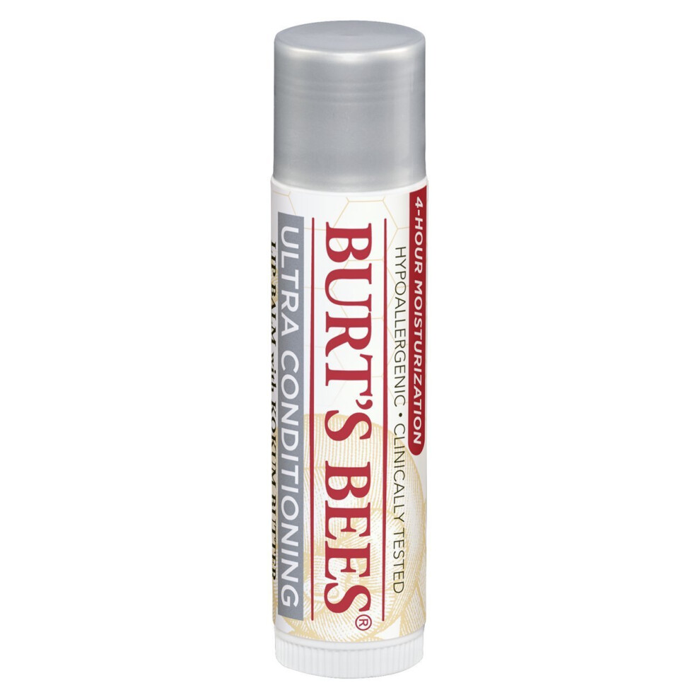 Burts Bees Lip Balm  Moisturizing Lip Care  for All Day Hydration  100 Natural  Ultra Conditioning with Shea  Cocoa  Kokum Bu