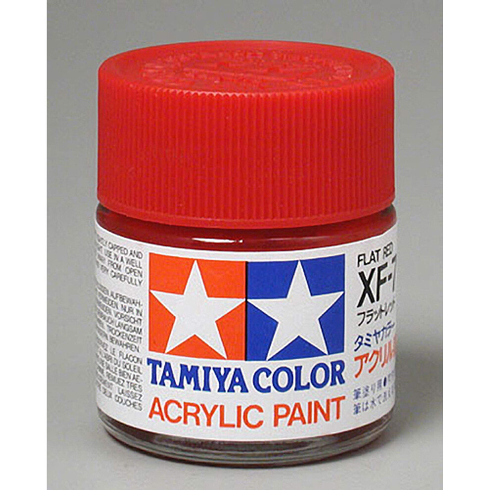 TAMIYA Acrylic XF7 Flat Red TAM81307 Plastics Paint Acrylic