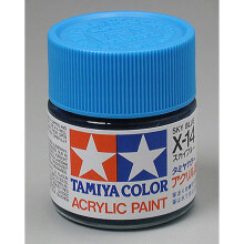 Tamiya USA TAM81014 Acrylique X14 Brillant Bleu Ciel 0,7 Fl Oz (Pack de 1)