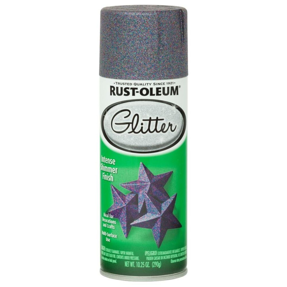 RustOleum 342607 Specialty Glitter Spray Paint  1025 oz  Purple MultiColor