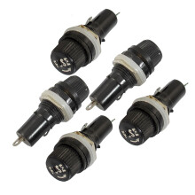 uxcell a12101500ux0633 AC 125V15A 250V10A Screw Cap Panel Mounted 5 x 20mm Fuse Holder 5 Pcs Pack of 5