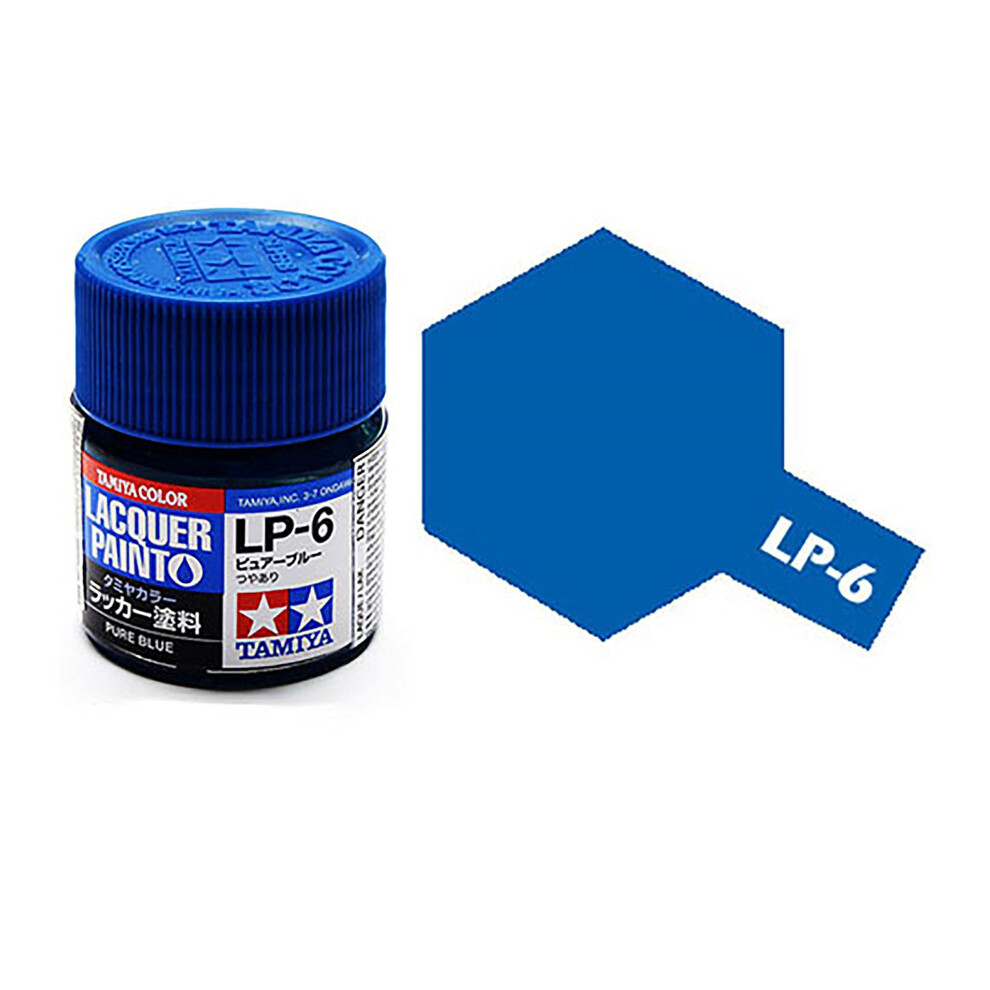 TAMIYA Lacquer Paint LP6 Pure Blue 10 ML TAM82106 Lacquer Primers  Paints