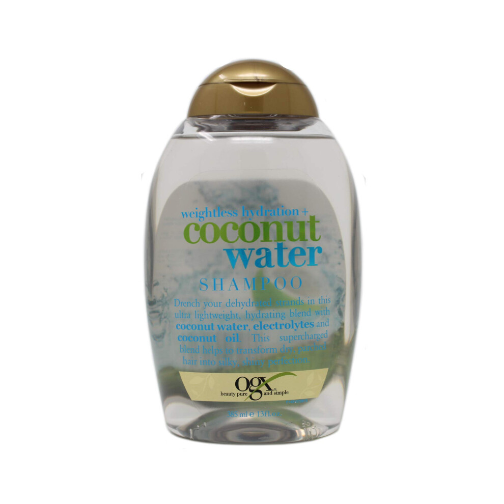 OGX Shampoo Coconut Water Weightless Hydration 13 Ounce 384ml 2 Pack