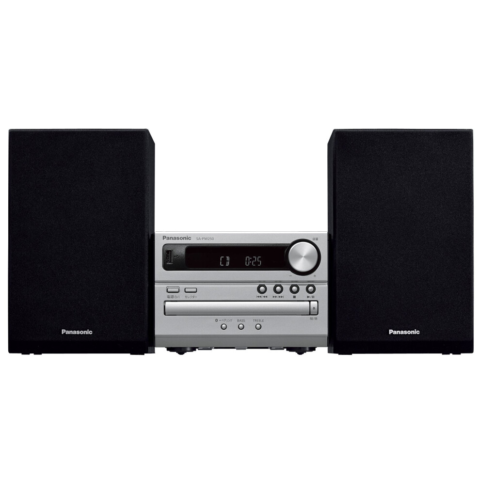 Panasonic CD Stereo System USB Memory  Bluetooth Correspondence Silver SCPM250S