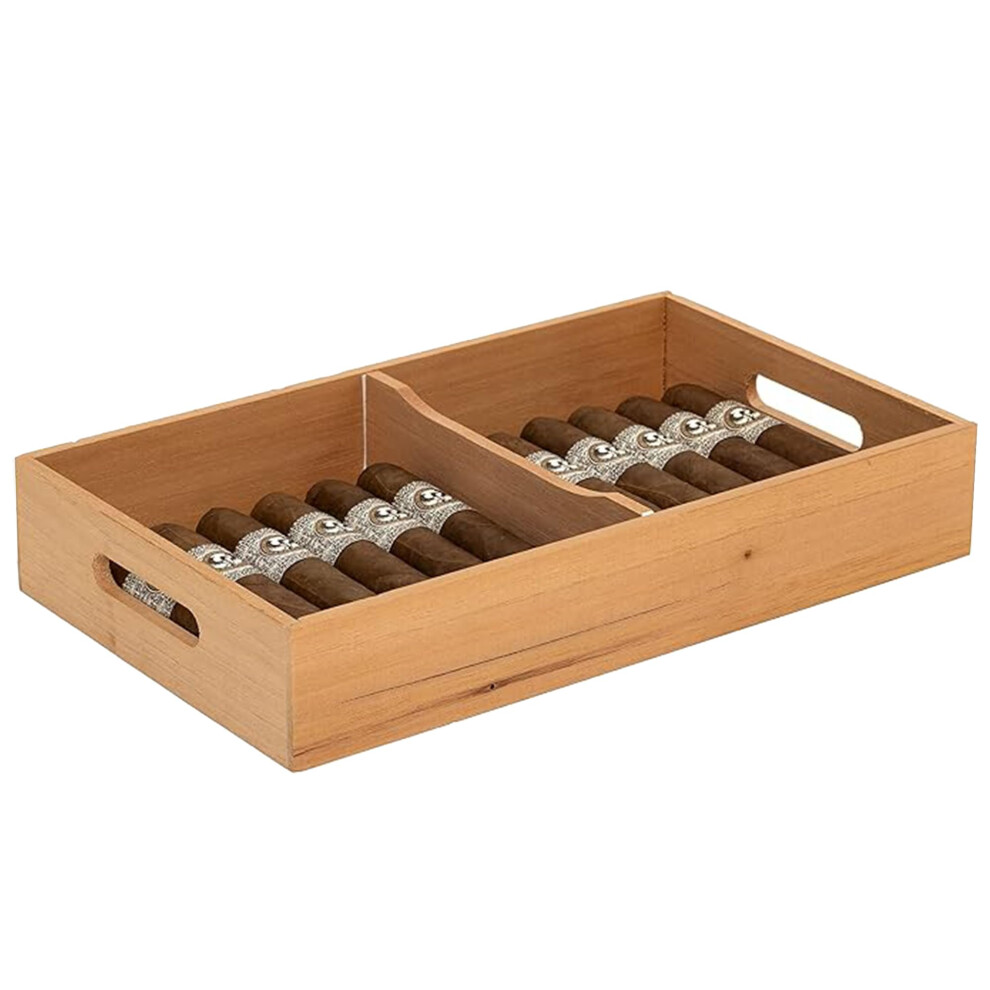 Cadbury Humidor Supreme Spanish Cedar Cigar Tray With Air-Circulation For Desktop & Tower Humidors | Cigar Organizer Tray With Adjustable Divider & Stackable
