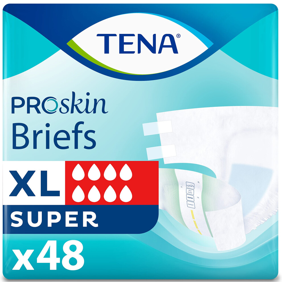 Tena ProSkin Unisex Incontinence Briefs  Maximum Absorbency  Extra Large  48 ct