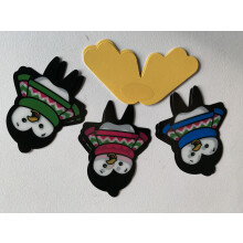 (Penguin Picks with Feet) Christmas Themed Cupcake Wrappers and Picks