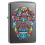 Zippo Zippo Mushroom Skull Design Black Ice Pocket Lighter 1