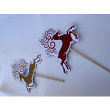 (Reindeer Picks ) Christmas Themed Cupcake Wrappers and Picks