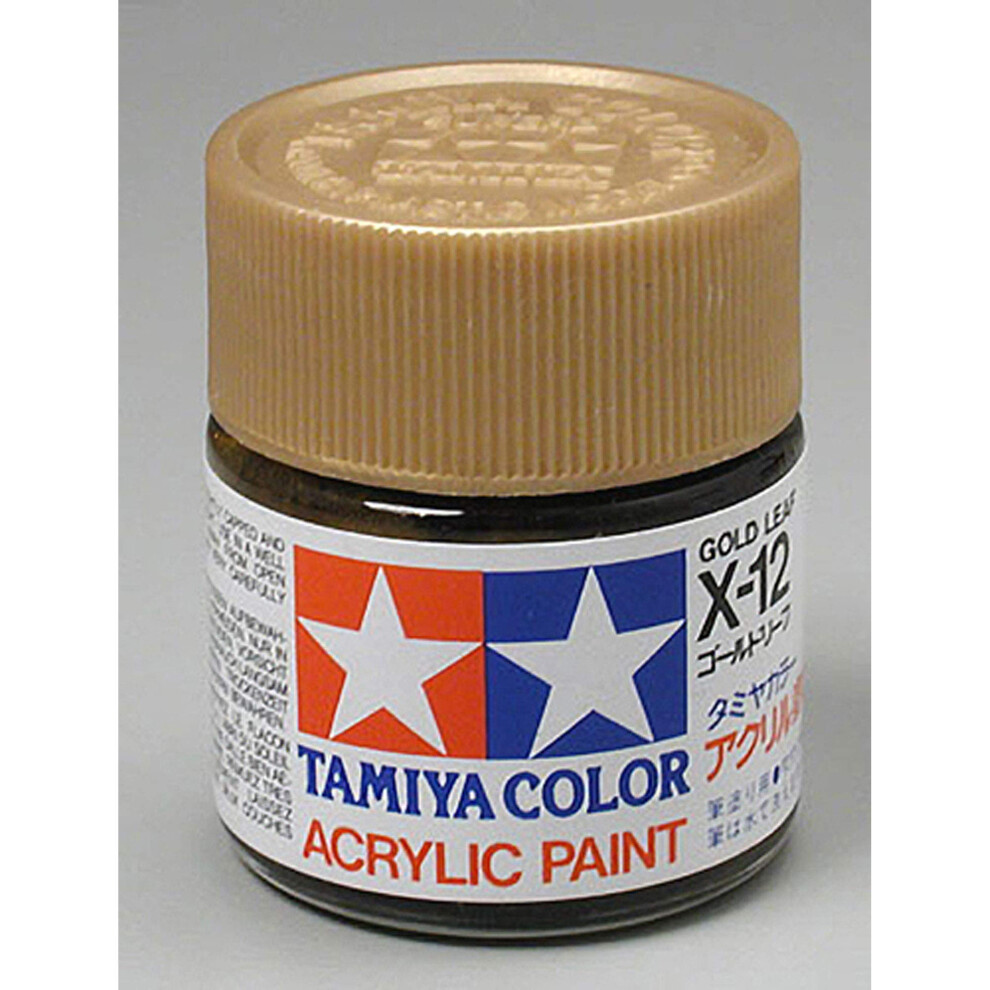 TAMIYA Acrylic X12 GlossGold Leaf TAM81012 Plastics Paint Acrylic