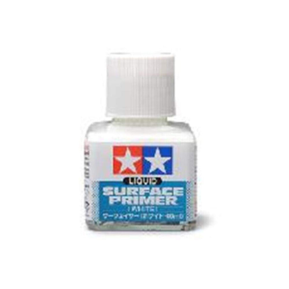 TAMIYA Wht Liquid Surface Primer 40ml TAM87096 Lacquer Primers  Paints