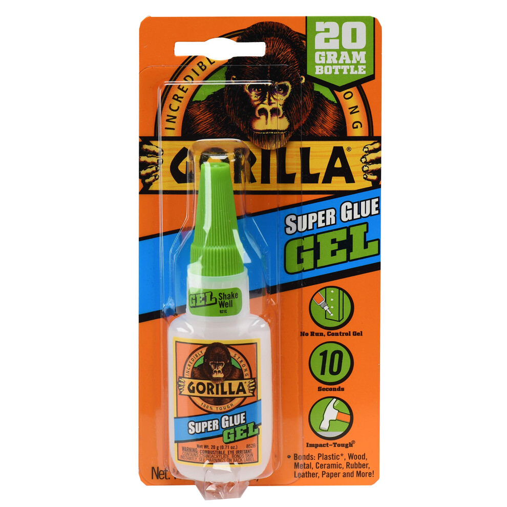 Gorilla Super Glue Gel  20 Gram  Clear  Pack of 1