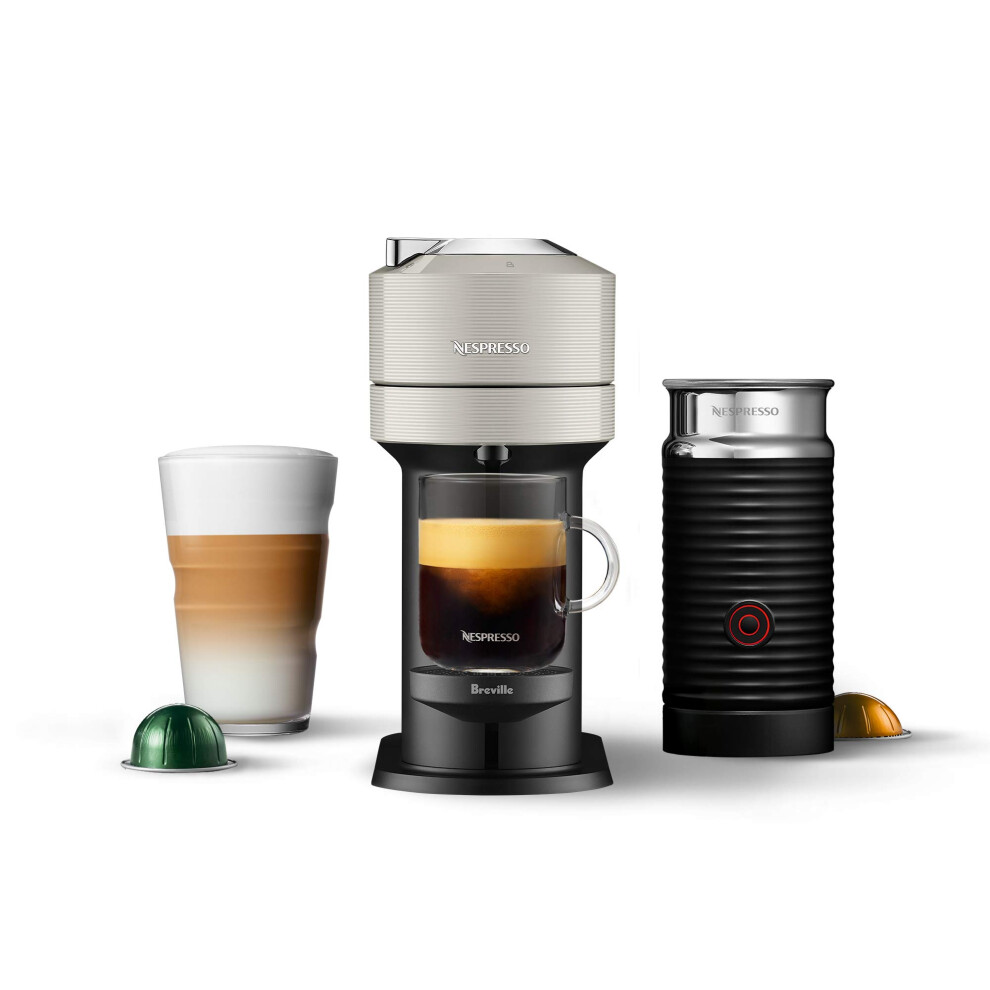 Nespresso Vertuo Next Coffee and Espresso Machine by Breville with Milk Frother  18 ounces  Light Grey