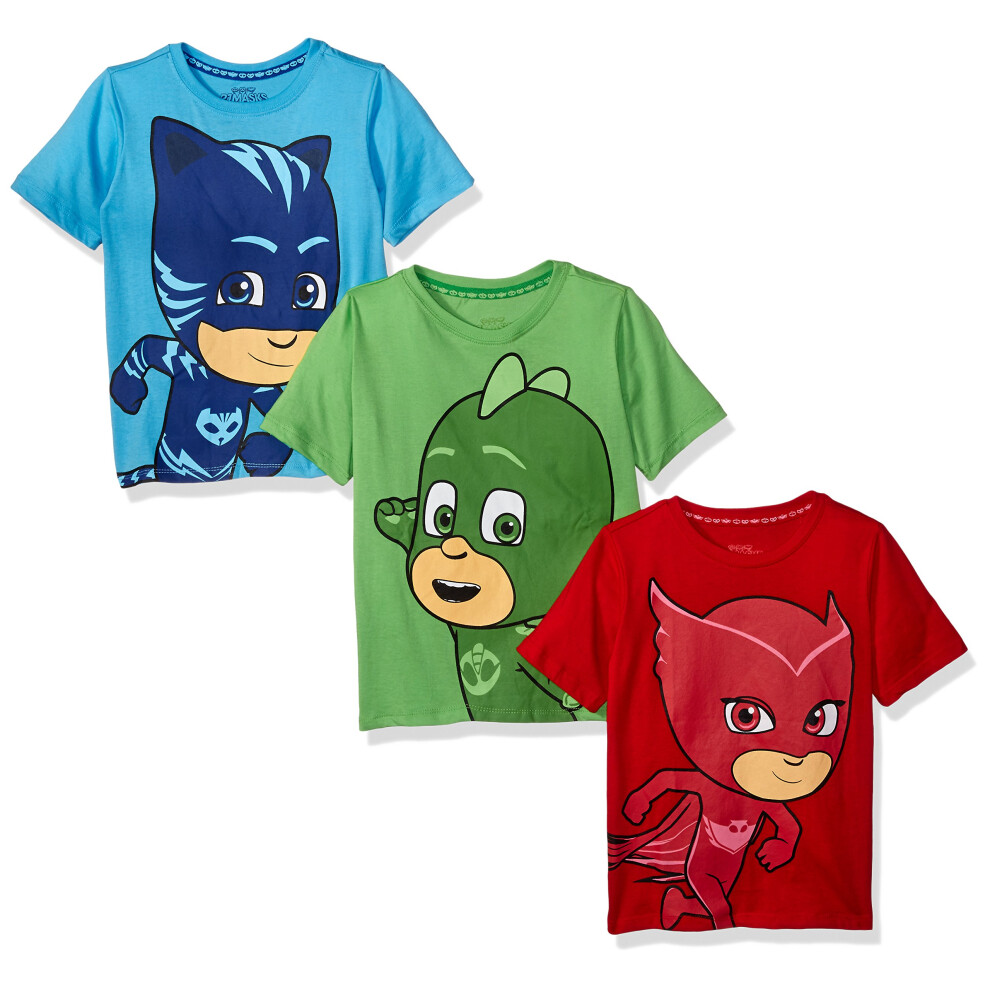 PJ MASKS Little Boys 3 Pack Tees  Multi c  6