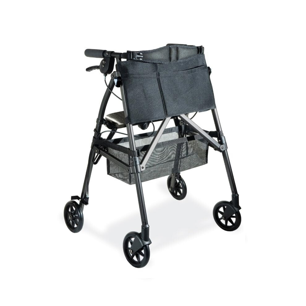 Photos - Rollator / Walker Stander EZ FoldNGo Rollator Lightweight Folding Mobility Rolling Walker for Seniors and Adults 6inch Wheels Locking Brakes