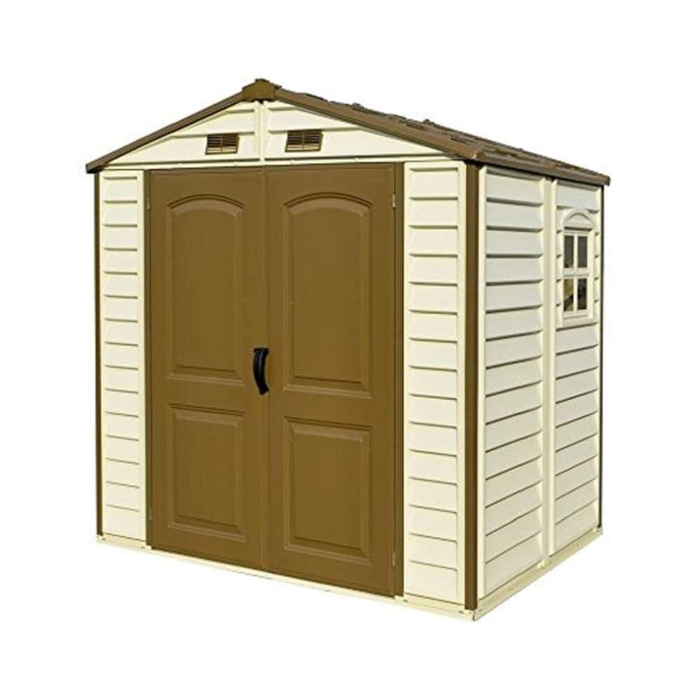 Duramax 30115 StoreAll Vinyl Storage Shed  OffwhiteBrown