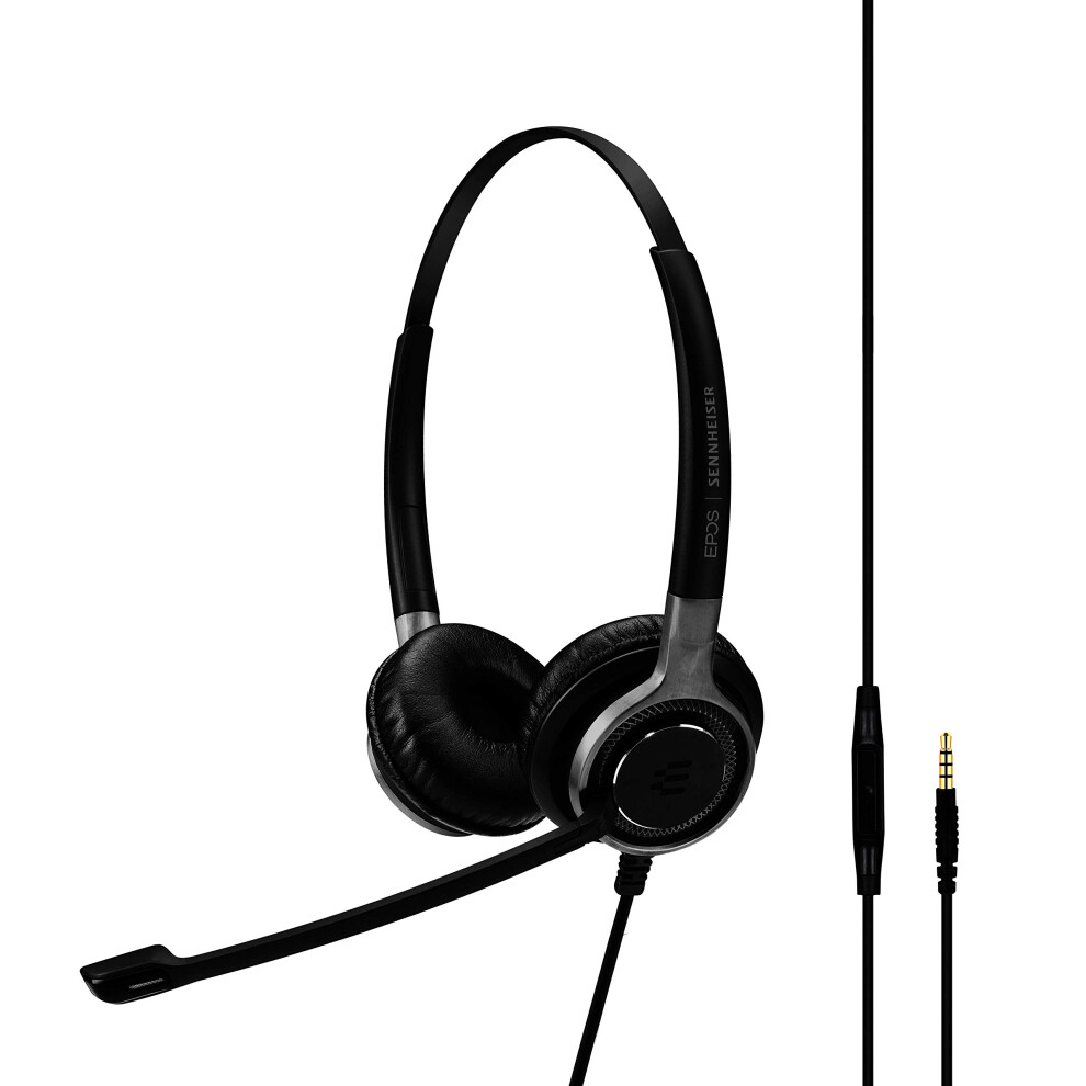 Sennheiser SC 665 507256  DoubleSided Business Headset  For Mobile Phone and Tablet Connection  with HD Sound  Ultra Nois