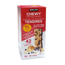 Kirkland Signature Chewy Proteinrepen, Pindakaas & Chocolade, 42 Rep., 1.68kg/3.7 lbs. Doos (Geïmporteerd uit Canada)