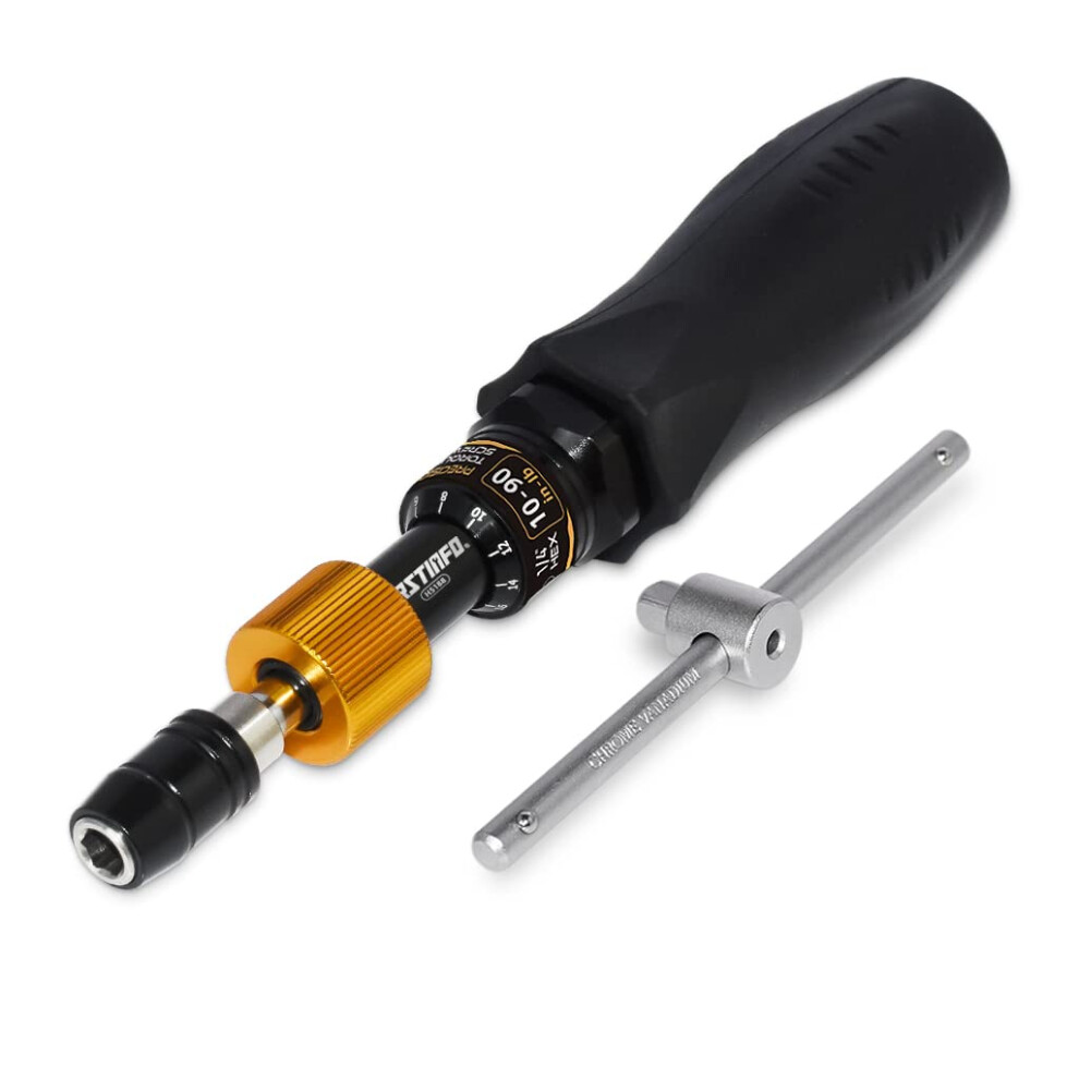Firstinfo H5188 Precision Certified Limited Torque Screwdriver With 14 Inch Universal Hex Bit Holder Quick Release Design 109 636946342296