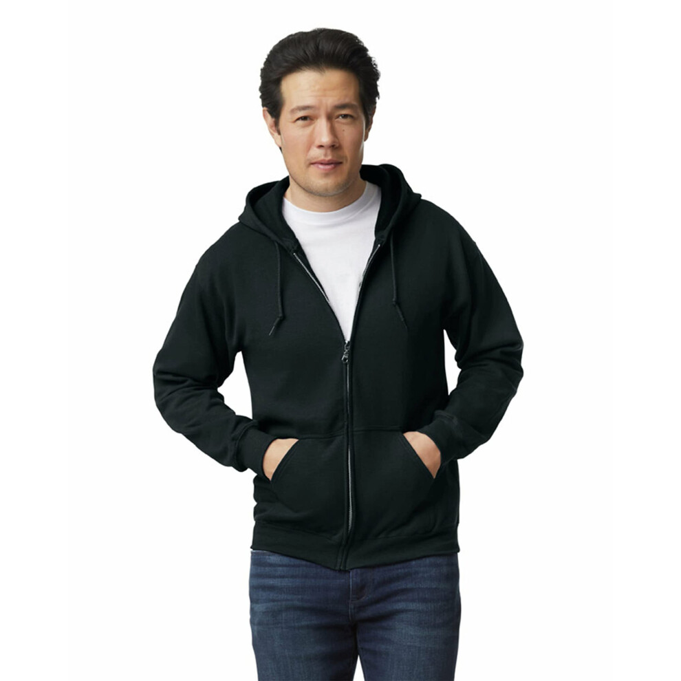 Gildan Adult Fleece Zip Hoodie Sweatshirt  Style G18600  Multipack  Black 1pack  XXLarge