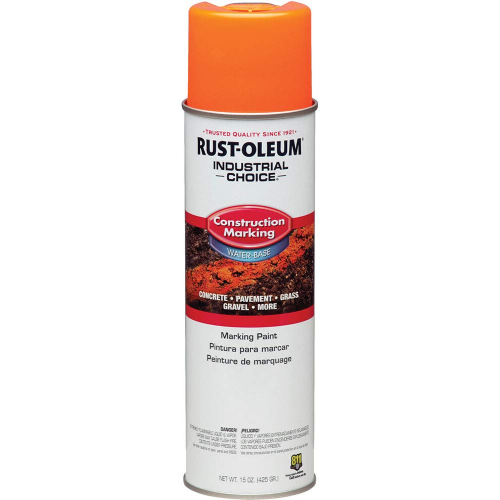 RustOleum M1400 Construction Marking Orange Gloss 17 OZ Spray