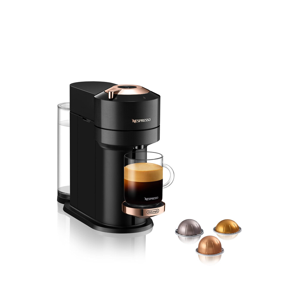 Nespresso Vertuo Next Coffee and Espresso Machine by DeLonghi  Black with Rose Gold