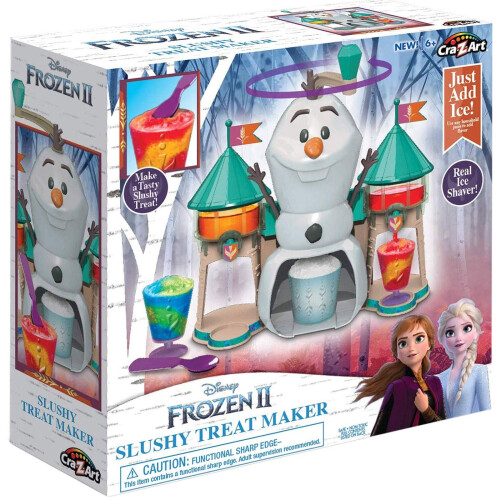 Disney Frozen II Slushy Maker mit Eiszerkleinerer, Bechern, Formen, Eimer & Löffel