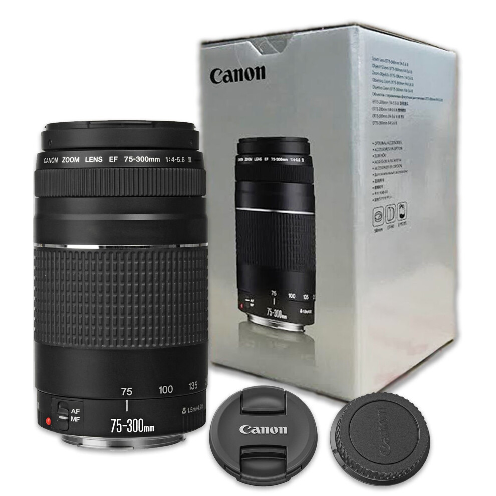 Canon EF 75300mm f456 III Telephoto Zoom Lens Black