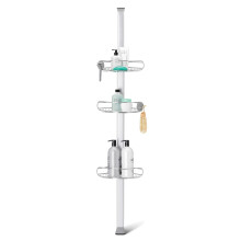 simplehuman 8 Tension Pole Shower Caddy Stainless Steel and Anodized Aluminum