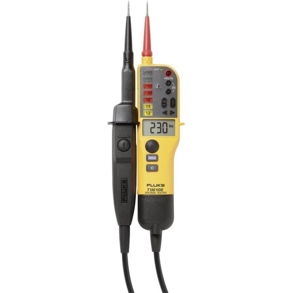 Fluke T130 Voltage and Continuity Tester with Backlit LCD readout