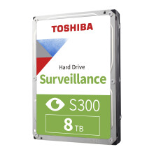 Toshiba S300 8TB Surveillance 35 Internal Hard Drive CMR SATA 6 Gbs 7200 RPM 256MB Cache HDWT380UZSVAR