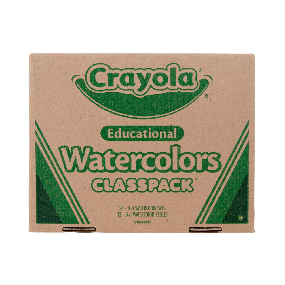 Crayola Watercolors Classpack  Bulk Paint Set For Kids  24 Trays  12 Refills  School Supplies