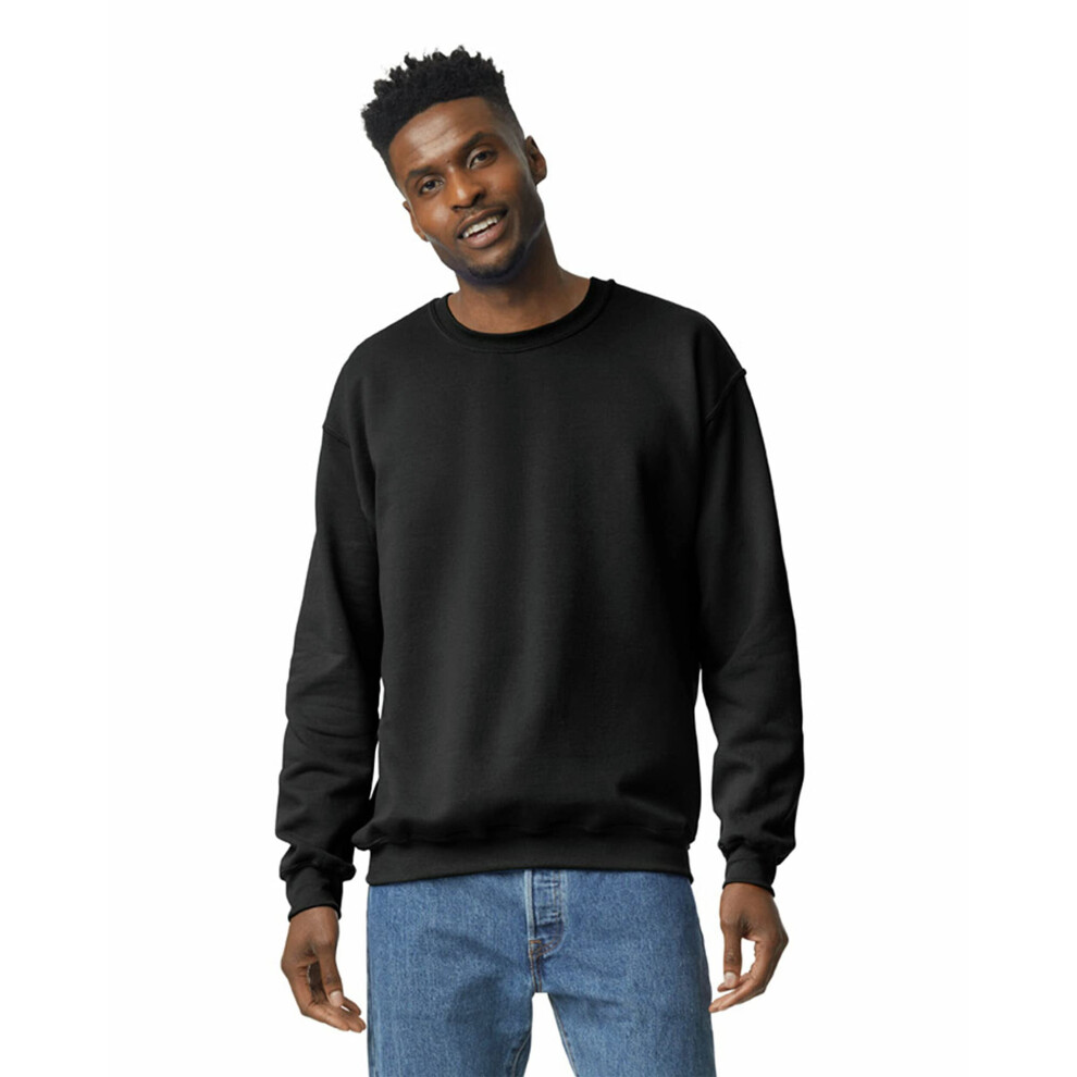 Gildan Adult Fleece Crewneck Sweatshirt  Style G18000  Multipack  Black 1Pack  XLarge